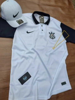 KIT CORINTHIANS POLO BRANCA NOVA + BONÉ NIKE BRANCO na internet
