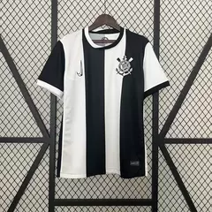 Tailandesa Torcedor - Corinthians 2024 Terceira Camisa Branca e Preta