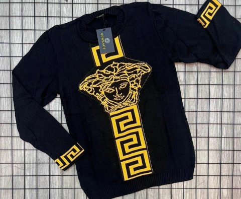 Suéter Versace Preto C/Amarelo - comprar online