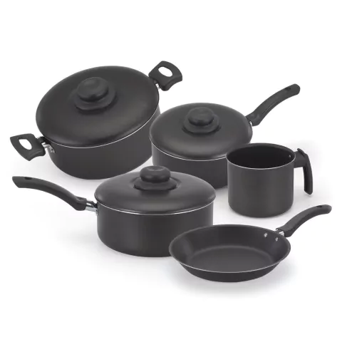 Jogo de Panelas 5 Peças Antiaderente Nacional Alumínio