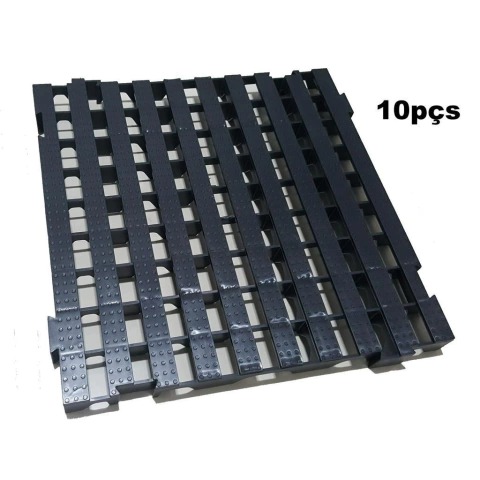 Kit 10 Estrado Pallets plástico 50x50x4,5cm