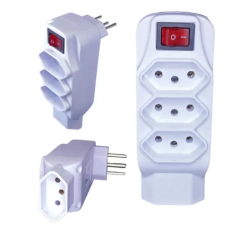 Plug Adaptador De Tomada C/ 4 Entradas kapbom