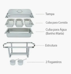 Rechaud 3 Cubas de 1/3 60mm 9L Self-Service na internet