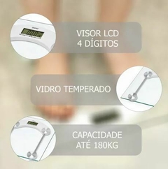 Balança Corporal de Vidro Temperado 180KG na internet