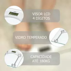 Balança Corporal de Vidro Temperado 180KG na internet