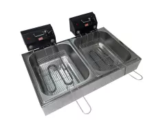 Fritadeira Elétrica 10L Profissional 2 Cubas Equipe Inox na internet