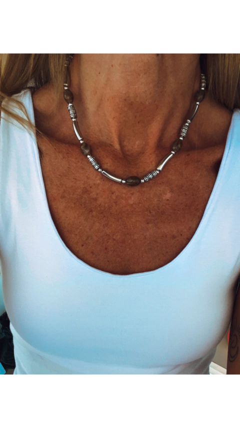 Collar Silver Brown - comprar online