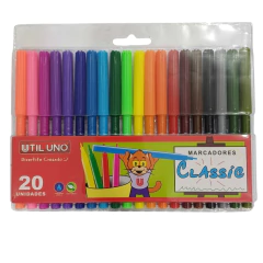 MARCADORES CLASSIC X20 UTIL UNO - Cod: 1619