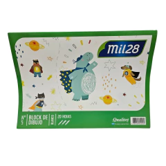 BLOCK DIBUJO MIL28 BLANCO - COD: 02089