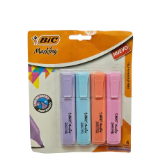 RESALTADOR BIC MARKING X4 - COD: 71101