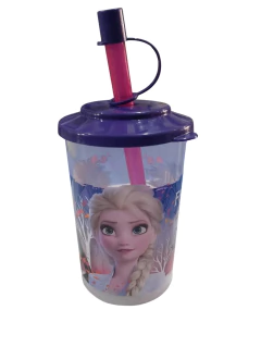 VASO CON TAPA Y SORBETE DE FROZEN - COD: 5736 en internet