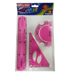 SET DE GEOMETRIA FLEXIBLE x3 - Cod: 0238 - El Pampa Distribuidora