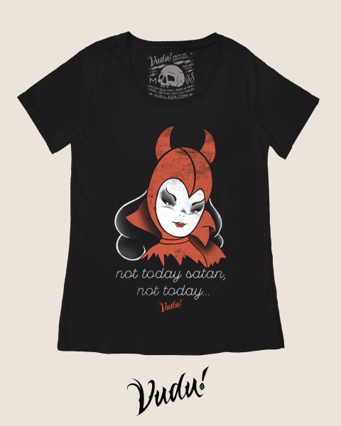 Blusinha Not Today Satan pinup girl