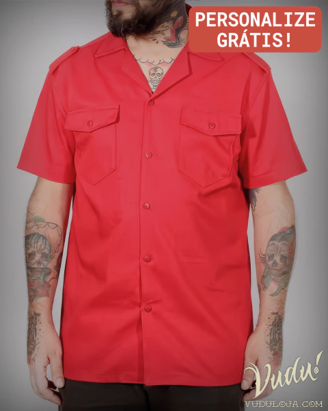 Camisa Work Shirt Lisa - Vermelha - Personalize Grátis!
