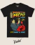 Black 'Back to the Future' tee with Marty McFly playing 'Johnny B. Goode' at the 1955 dance. Unique retro style!