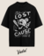 T-shirt oversized preta com estampa de caveira e a frase "I'm a Lost Cause".