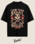 T-shirt oversized preta com estampa temática de caveira e texto "I Want Your Skull" da banda Misfits.