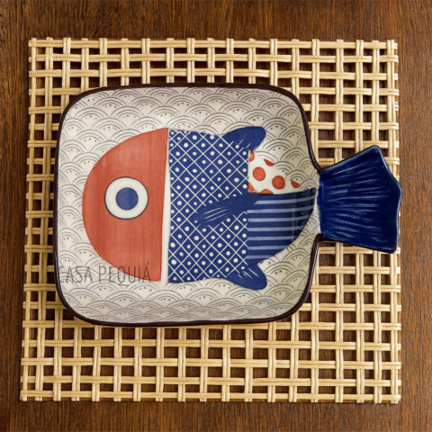 ÚLTIMA PEÇA! Travessa Peixe Bolinha - comprar online