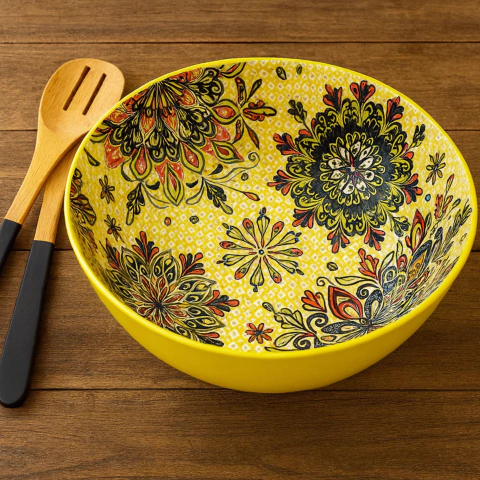 Tigela Redonda Encanto Amarela - comprar online