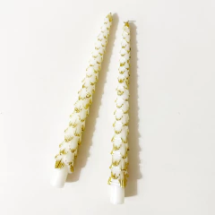 Dupla 2 Velas Castiçal Natal Branca - comprar online