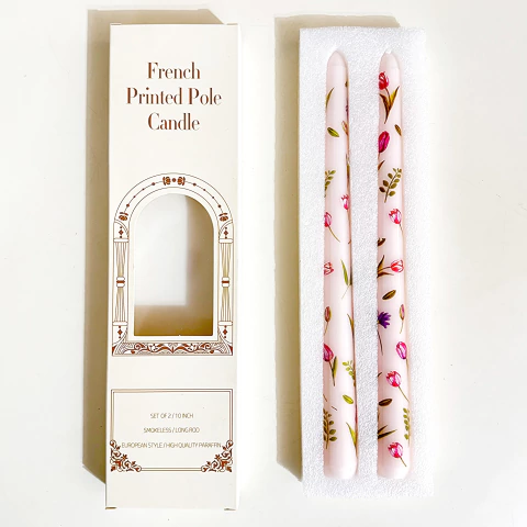 Dupla 2 Velas Estampa Flor - comprar online