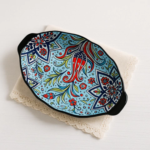 Travessa Oval Encanto Azul - comprar online