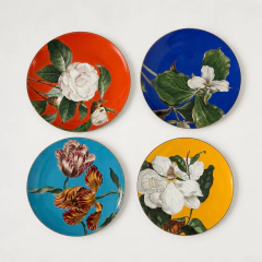 Conjunto 4 Pratos Sobremesa Primavera - comprar online
