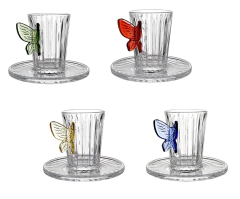 Jogo 4 “Café” Borboletas Colors - Casa Pequiá 