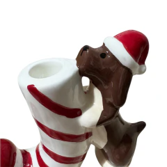 Castiçal Doguinho Natal na internet