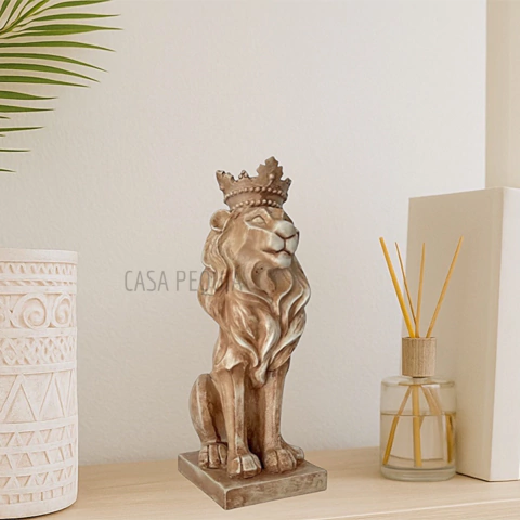 Escultura Leão Marrom - comprar online