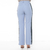 CALÇA FEMININA ALFAIATARIA COM RECORTES AZUL CLARO
