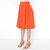 SAIA MIDI COM PREGAS EM ALFAIATARIA LARANJA - LOJA MUSTBRIE - Alfaiataria Feminina | Compre Online 