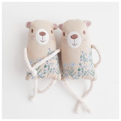 Set de tres ositos bordados con cordones - tienda online