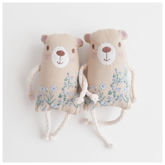 Set de tres ositos bordados con cordones - comprar online
