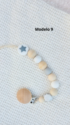 Portachupetes de madera y silicona - Balun Kids