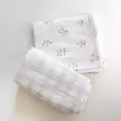 Manta de muselina baby cotton flores - comprar online