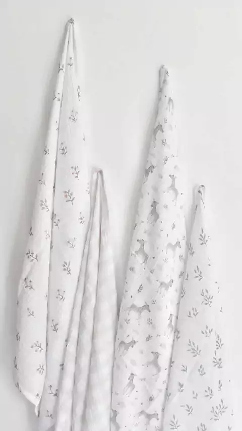 Manta de muselina baby cotton flores