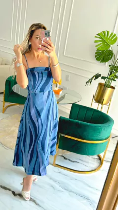 Vestido mezclilla estampado - comprar en línea