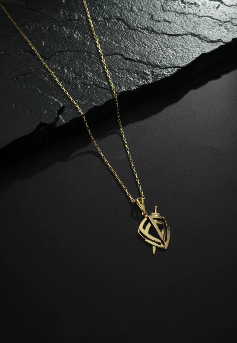 Corrente Tijolinho 2mm + Pingente (Escudo Fé de Brinde!) - comprar online