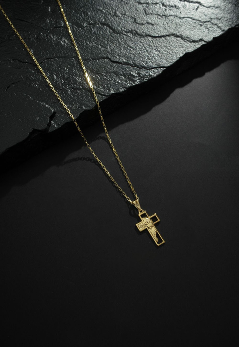 Corrente Tijolinho 2mm + Pingente (Cruz 10 de Brinde!) - comprar online