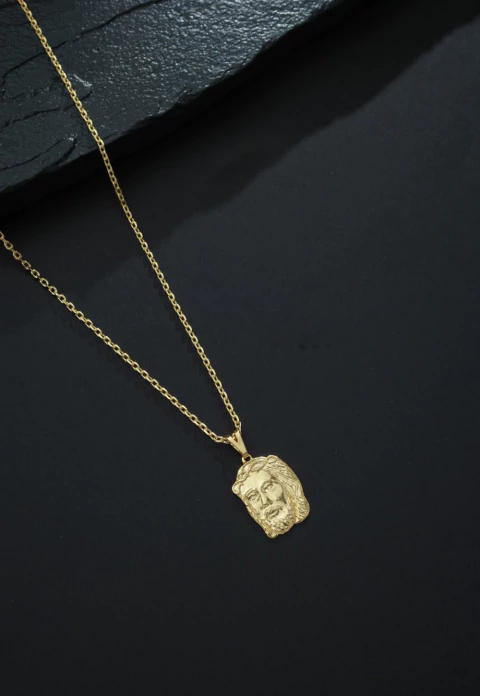 Corrente Cadeado 2mm + Pingente (Face de Cristo 03 de Brinde!) - comprar online