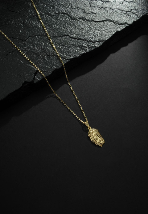 Corrente Tijolinho 2mm + Pingente (Face de Cristo 05 de Brinde!) - comprar online