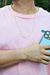 Conjunto: Corrente Cadeado & Pulseira + Pingente (Plaquinha com Cruz Vazada Pequena de Brinde!) na internet