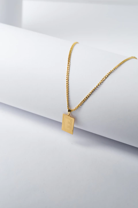 Corrente Grumet Simples & Pulseira + Pingente de Letra de "A" a "Z" de Brinde! - comprar online
