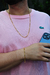 Conjunto: Corrente Tijolinho & Pulseira + Pingente (Cruz Vazada com Ponta de Brinde!) - loja online