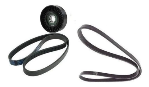 Kit Correia Poly V Alternador Direção e Polia Jac J3 J5