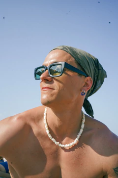 CADILLAC SUN 2.0 - BLACK SHINE + GREEN POLARIZED - MIÛKH
