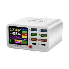 Carregador usb Medidor De Corrente e Tensão TengShuai 8p