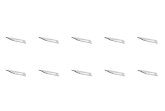 Lamina Bisturi N11 Reta Surgiblade com 10 unidades Cellmaster