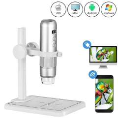 Microscópio Digital Profissional MS4 1000X WiFi Prata
